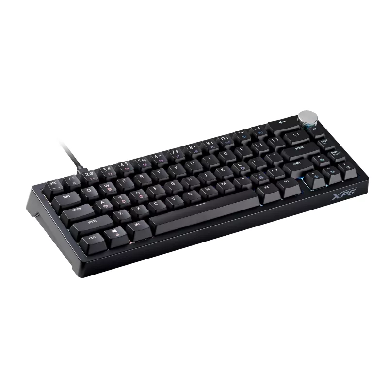 XPG SORCERER MINI KLAWIATURA GAMINGOWA, przewodowa, USB, mechaniczna, QWERTY, RGB LED, czarna