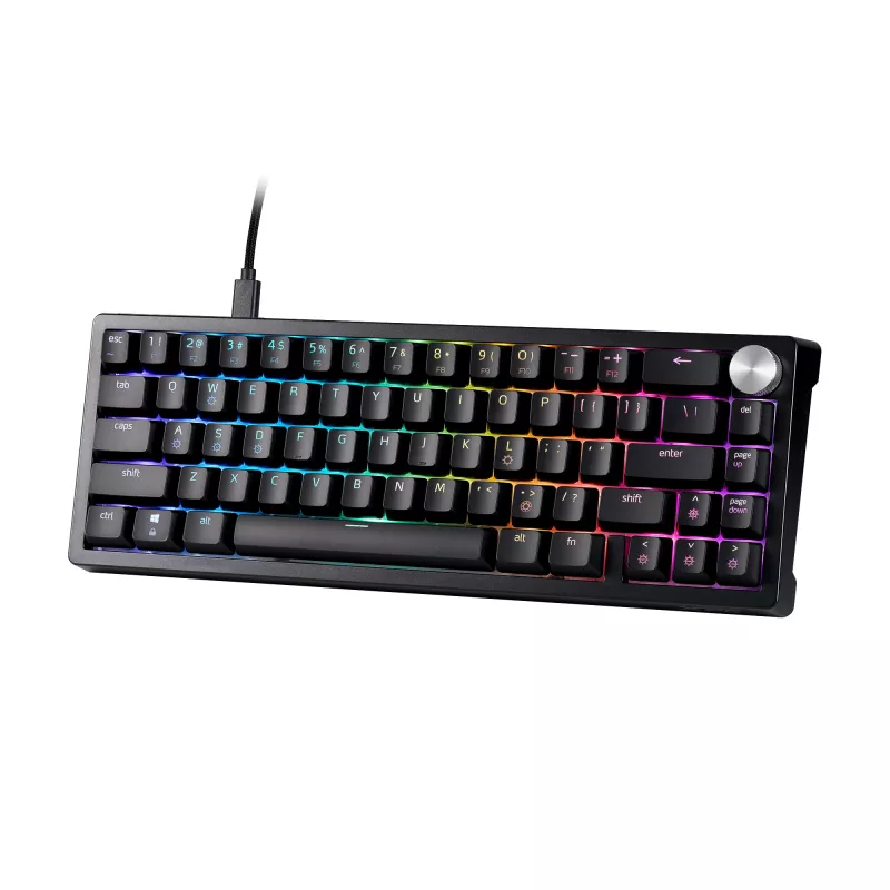 XPG SORCERER MINI KLAWIATURA GAMINGOWA, przewodowa, USB, mechaniczna, QWERTY, RGB LED, czarna