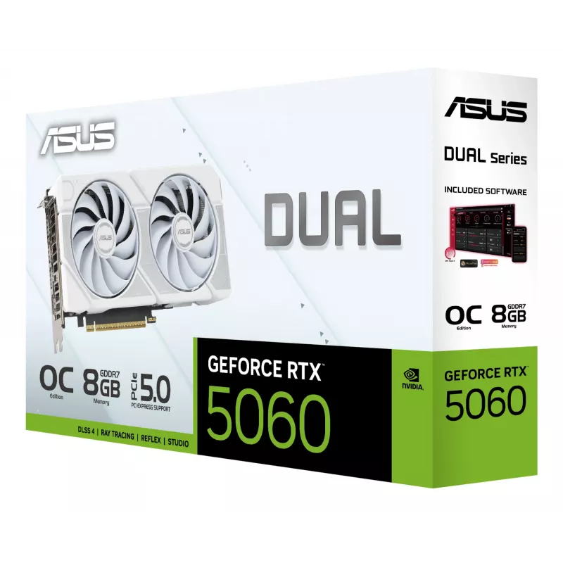 ASUS Dual -RTX5060-O8G-WHITE NVIDIA GeForce RTX 5060 8 GB GDDR7