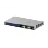 Zarządzalny przełącznik Gigabit PoE Netgear GS728TXUP — 24 × 10/100/1000 RJ-45, 128 Gbps, 1U, montaż w szafie
