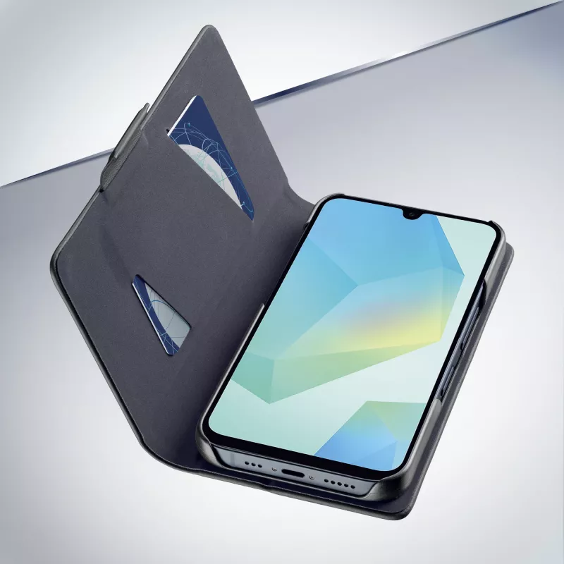 Cellularline Book - Etui Samsung Galaxy A16 typu książkowego z kieszenią na kartę i magnetycznym zapięciem