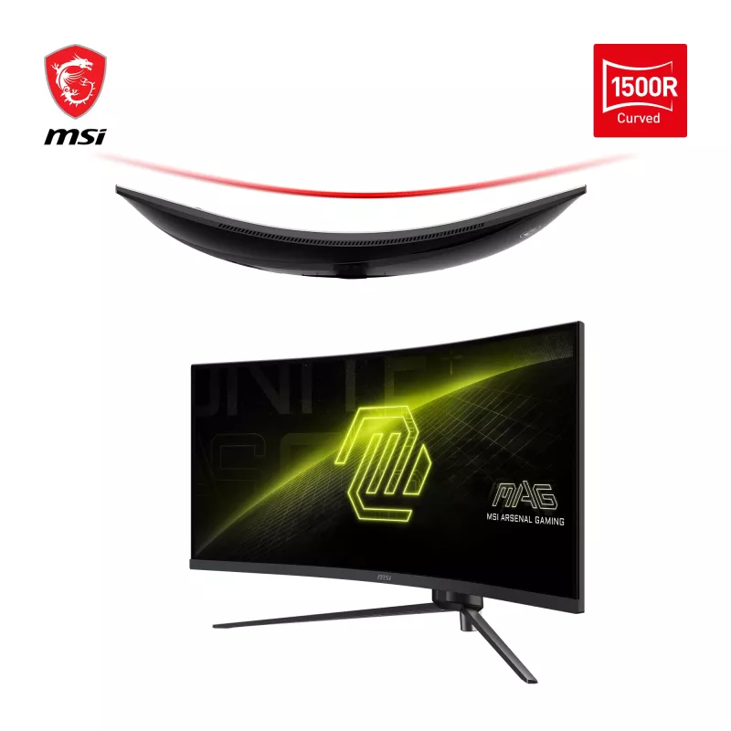 Monitor komputerowy MSI MAG 345CQRDE 86,4 cm (34 cale) 3440 x 1440 pikseli UltraWide Dual Quad HD Czarny