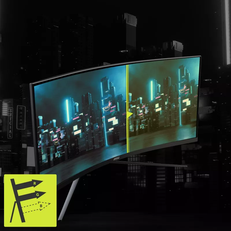 Monitor komputerowy MSI MAG 345CQRDE 86,4 cm (34 cale) 3440 x 1440 pikseli UltraWide Dual Quad HD Czarny