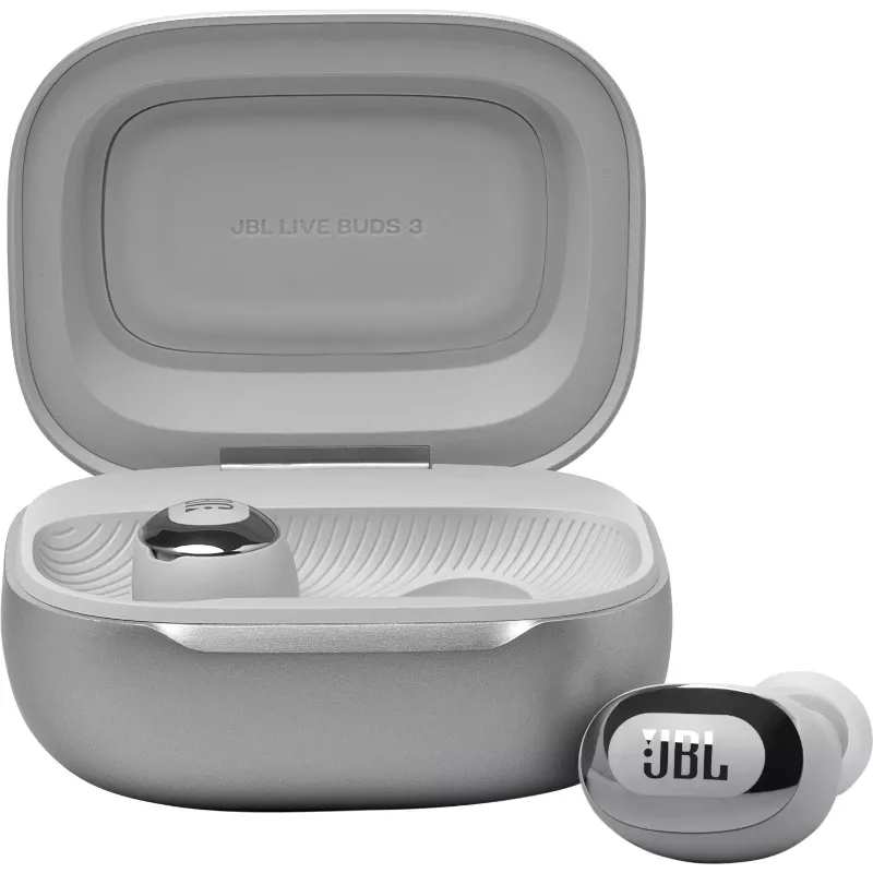 JBL Live Buds 3 Zestaw słuchawkowy Bezprzewodowy Douszny Rozmowy/Muzyka/Sport/Codzienne Bluetooth Srebrny