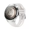 Smartwatch HUAWEI WATCH 5 — okrągła koperta ze stali nierdzewnej 42 mm, wyświetlacz AMOLED 1,38 cala, GPS, Bluetooth, bateria 540 mAh, koperta w kolorze beżowym z białym paskiem