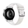 Smartwatch HUAWEI WATCH 5 — okrągła koperta ze stali nierdzewnej 42 mm, wyświetlacz AMOLED 1,38 cala, GPS, Bluetooth, bateria 540 mAh, koperta w kolorze beżowym z białym paskiem