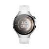 Smartwatch HUAWEI WATCH 5 — okrągła koperta ze stali nierdzewnej 42 mm, wyświetlacz AMOLED 1,38 cala, GPS, Bluetooth, bateria 540 mAh, koperta w kolorze beżowym z białym paskiem
