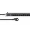 DIGITUS 1U aluminiowa PDU do montażu w szafie rack 12x C13 16A 230VAC 50/60Hz wtyczka bezpieczna