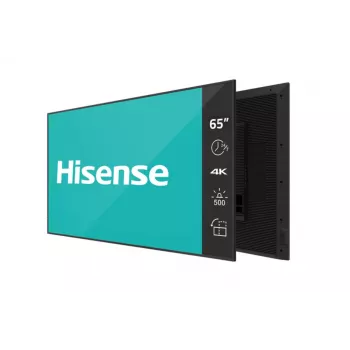 Hisense 65DM66D Wyświetlacz reklamowy 165,1 cm (65 cali) LED Wi-Fi 500 cd/m² 4K Ultra HD Czarny Wbudowany procesor Android 11 24/7