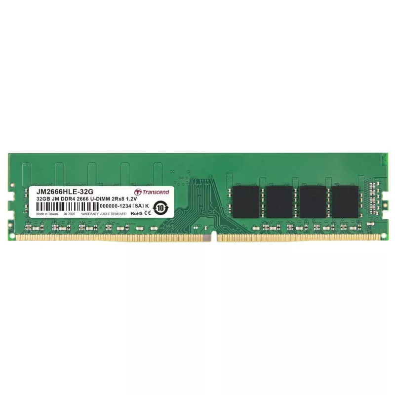 TRANSCEND 32GB Jetram DDR4 2666MHz U-DIMM 2rx8 1.2v