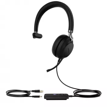 Yealink UH38 Mono Teams - bez baterii, USB-C-USB, przewodowy zestaw słuchawkowy