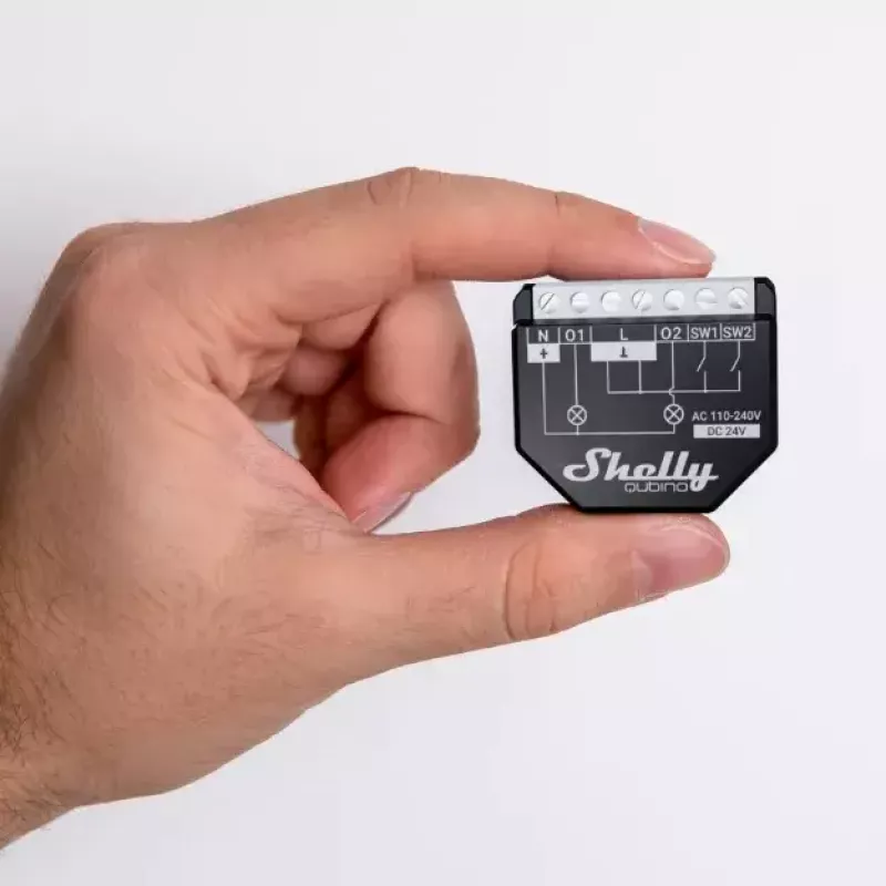 Inteligentny przełącznik Shelly WAVE 2PM Czarny (Shelly) — bezprzewodowy Z-Wave, 16 A, 110–240 V, 868,4 MHz