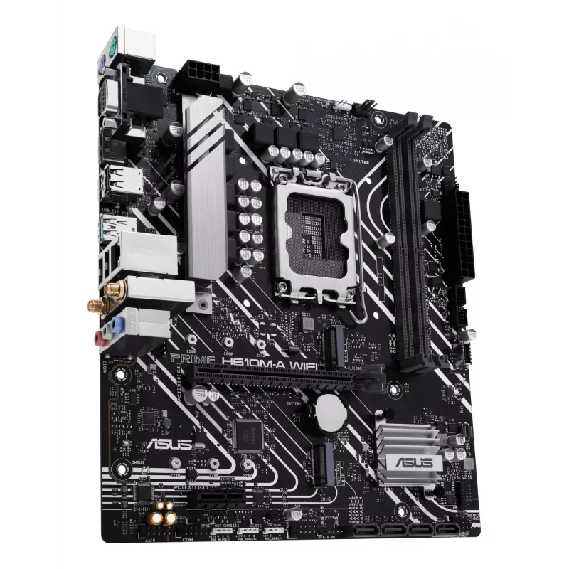 Płyta główna ASUS PRIME H610M-A WIFI — Intel H610, LGA 1700, micro ATX, DDR5, 2x DIMM, Wi‑Fi 5, audio 7.1