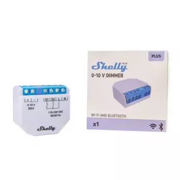 Dimmer Shelly Plus 0-10V wbudowany niebiesko-szary sterowanie bezprzewodowe 110-240V