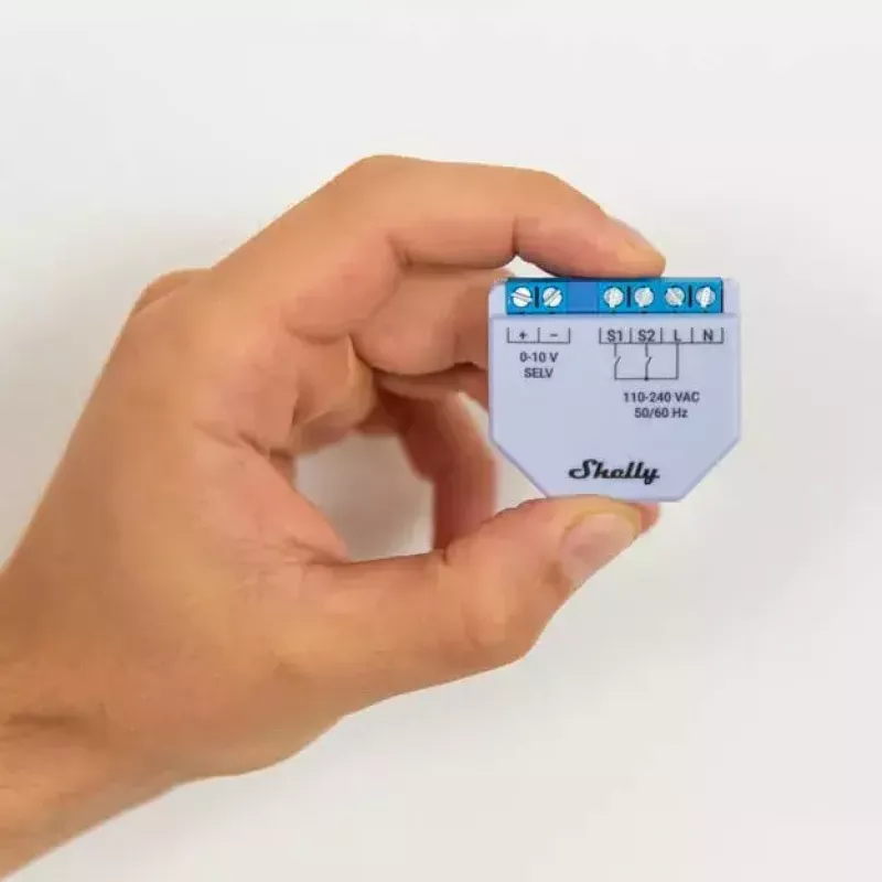 Dimmer Shelly Plus 0-10V wbudowany niebiesko-szary sterowanie bezprzewodowe 110-240V