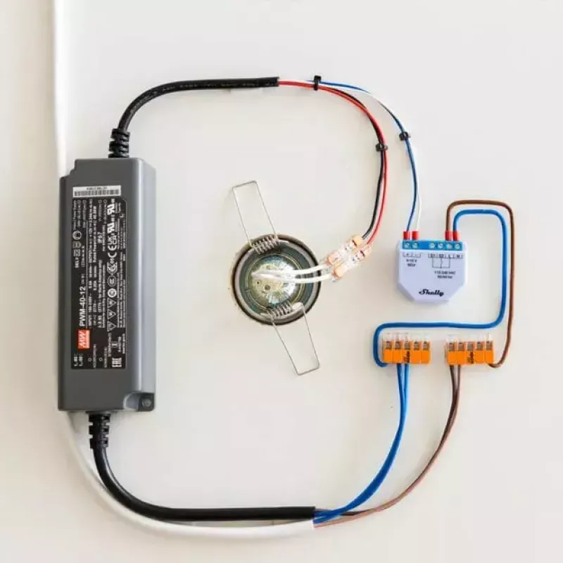Dimmer Shelly Plus 0-10V wbudowany niebiesko-szary sterowanie bezprzewodowe 110-240V