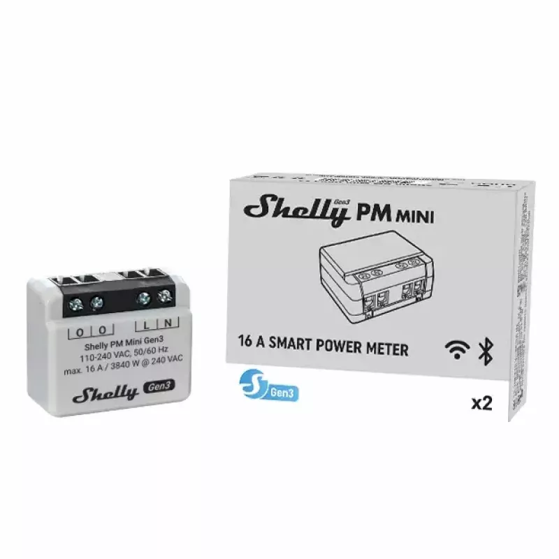 Inteligentny przełącznik Shelly PM Mini Gen3 Bezprzewodowy 110-240V 1.2W