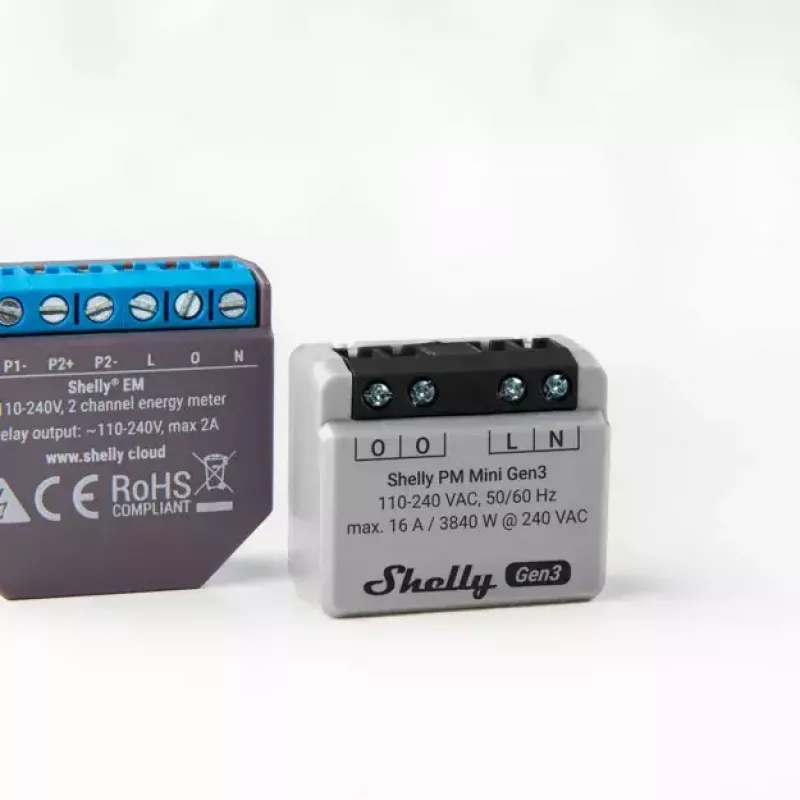 Inteligentny przełącznik Shelly PM Mini Gen3 Bezprzewodowy 110-240V 1.2W