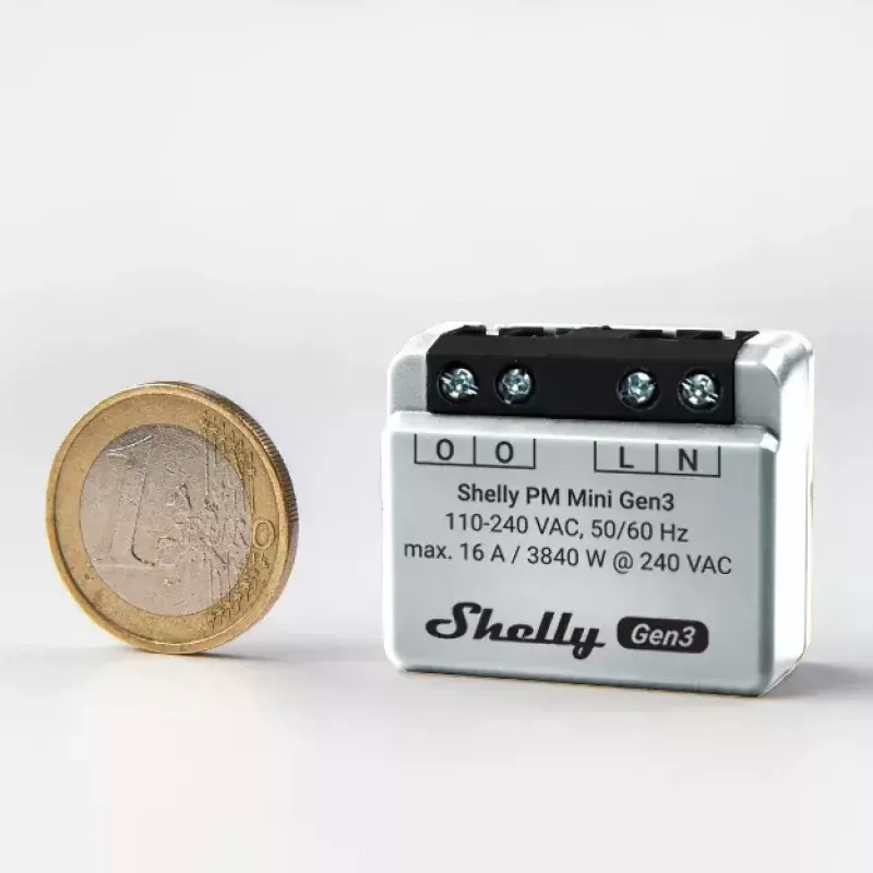 Inteligentny przełącznik Shelly PM Mini Gen3 Bezprzewodowy 110-240V 1.2W