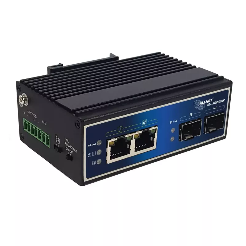 Przełącznik niezarządzalny ALLNET ALL-SGI8004P Gigabit Ethernet PoE 2 porty