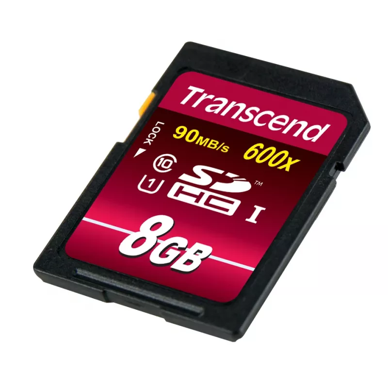 Pamięć flash Transcend 8GB SDHC Class 10 UHS-I 600x TS8GSDHC10U1