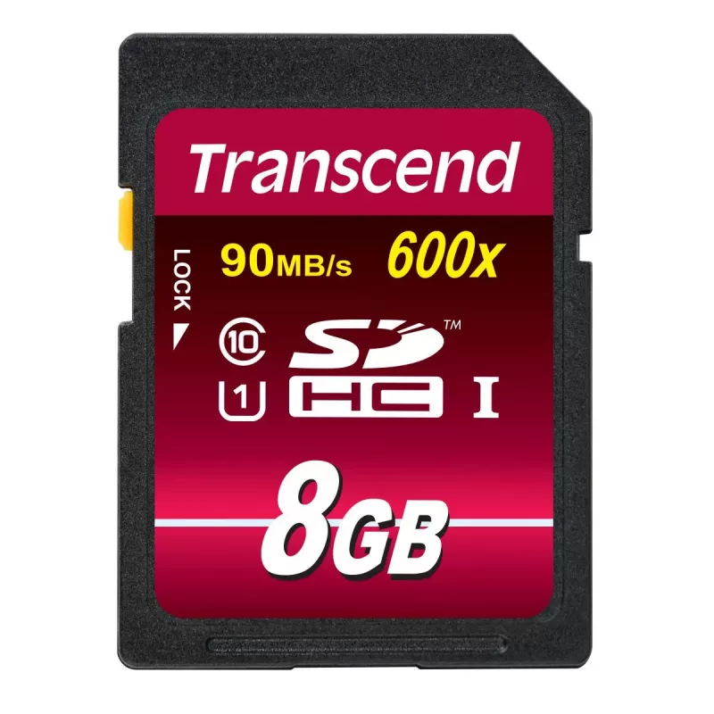 Pamięć flash Transcend 8GB SDHC Class 10 UHS-I 600x TS8GSDHC10U1