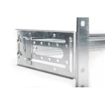 Uchwyt na szynę DIN DIGITUS, 4U, 178x483x223 mm, ocynkowany, w zestawie szyna DIN, regulowana głębokość i wysokość