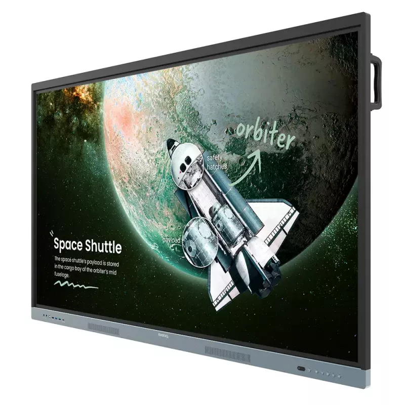 BenQ RE6504 Panel interaktywny 165,1 cm (65 cali) 450 cd/m² 4K Ultra HD Czarny, Szary Ekran dotykowy Wbudowany procesor Android