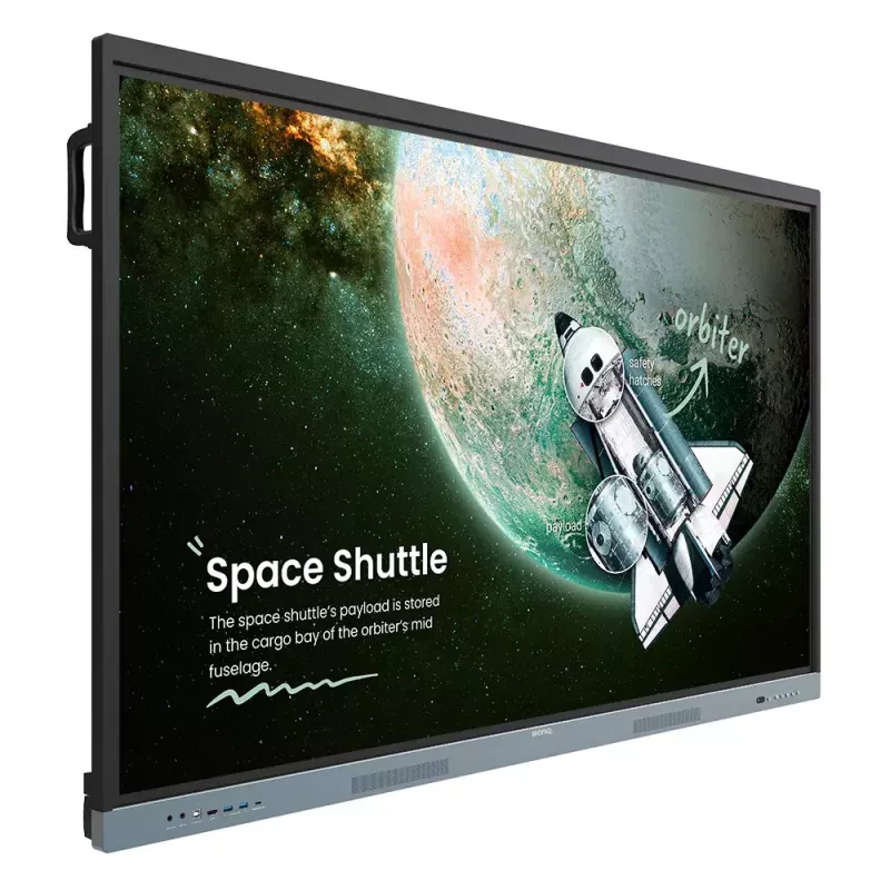 BenQ RE6504 Panel interaktywny 165,1 cm (65 cali) 450 cd/m² 4K Ultra HD Czarny, Szary Ekran dotykowy Wbudowany procesor Android