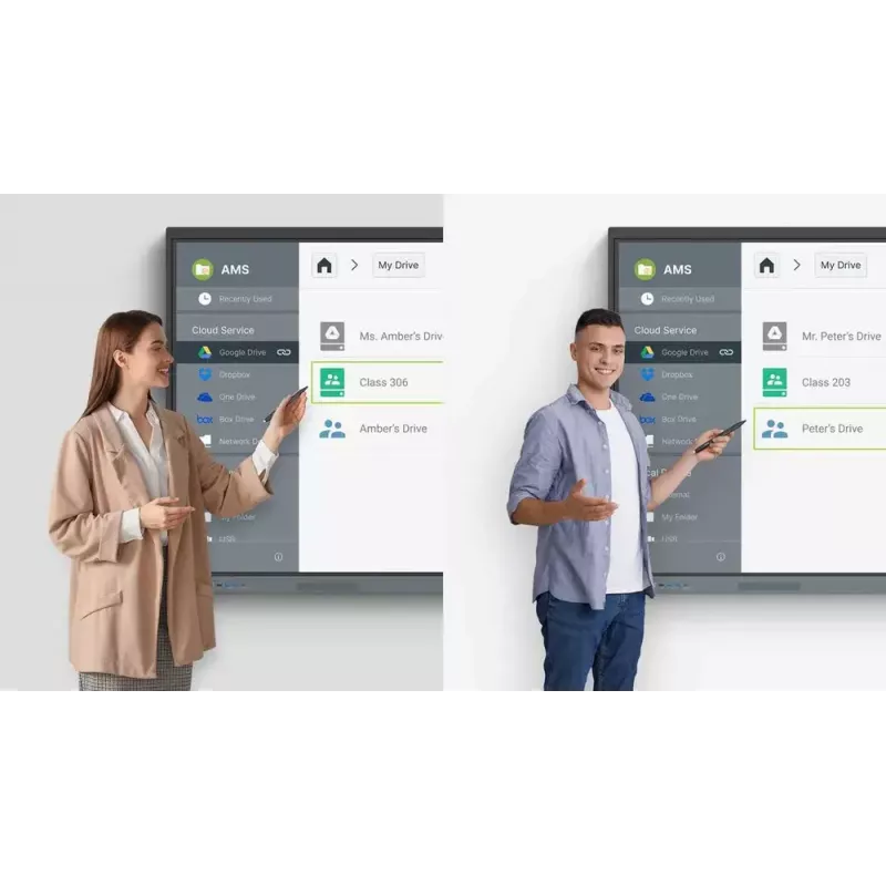 BenQ RE6504 Panel interaktywny 165,1 cm (65 cali) 450 cd/m² 4K Ultra HD Czarny, Szary Ekran dotykowy Wbudowany procesor Android