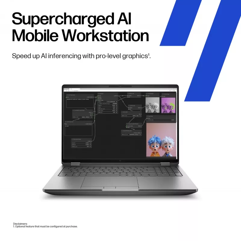 HP ZBook Fury G1i Intel Core Ultra 9 285HX 40,6 cm (16 cali) WQXGA 64 GB DDR5-SDRAM Wi-Fi 7 (802.11be) Windows 11 Pro AI Workstation, AI PC