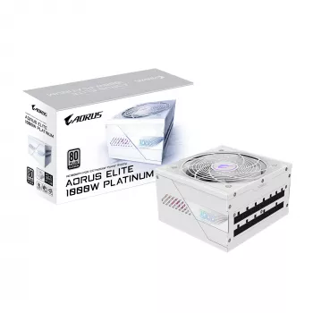 Zasilacz GIGABYTE AORUS ELITE P1000W ATX 3.1 1000W 80 PLUS Platinum w pełni modułowy biały, 6x (6+2) PCIe, 8 SATA