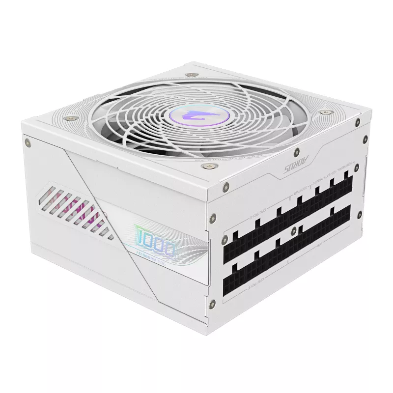 Zasilacz GIGABYTE AORUS ELITE P1000W ATX 3.1 1000W 80 PLUS Platinum w pełni modułowy biały, 6x (6+2) PCIe, 8 SATA