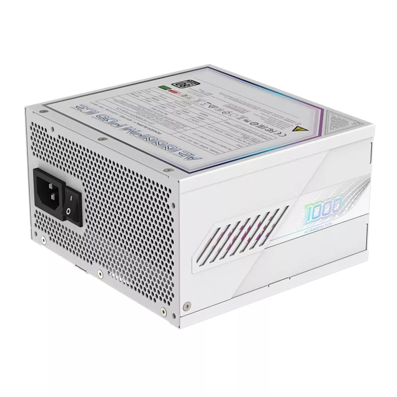 Zasilacz GIGABYTE AORUS ELITE P1000W ATX 3.1 1000W 80 PLUS Platinum w pełni modułowy biały, 6x (6+2) PCIe, 8 SATA
