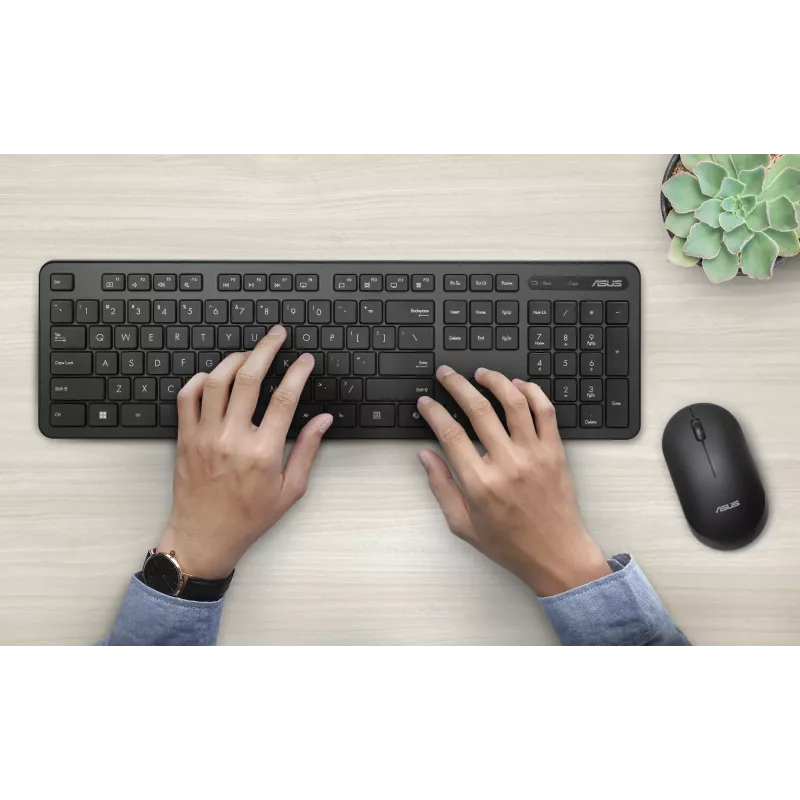 ASUS CW100 klawiatura Mysz w zestawie Uniwersalna RF bezprzewodowa + USB Czarna