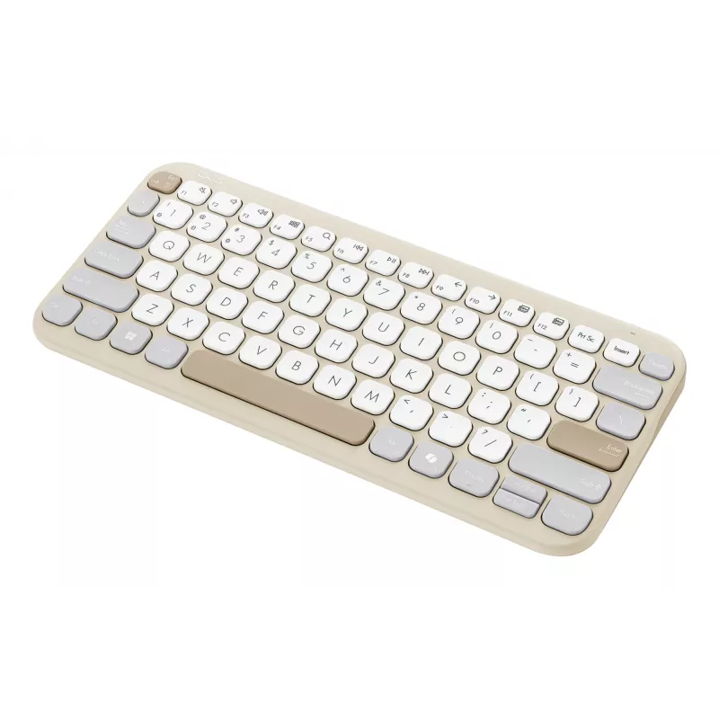 Klawiatura ASUS Marshmallow KW100 Bezprzewodowa Bluetooth QWERTZ Beżowo-Szaro-Biała