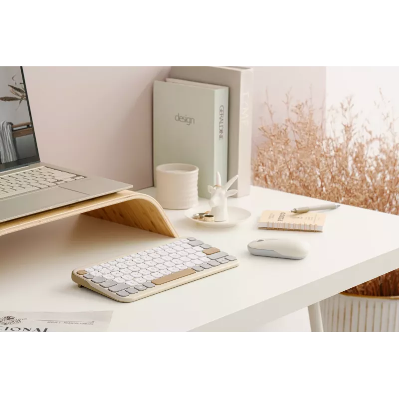 Klawiatura ASUS Marshmallow KW100 Bezprzewodowa Bluetooth QWERTZ Beżowo-Szaro-Biała
