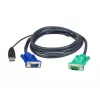 ATEN USB KVM kabel 5m, 5 m, VGA, Czarny, HDB-15 + USB A, SPHD-15, Męski