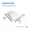 Mysz bezprzewodowa HP Z3700 Ceramic White, oburęczna, optyczna, RF, 1200 DPI, srebrna, biała