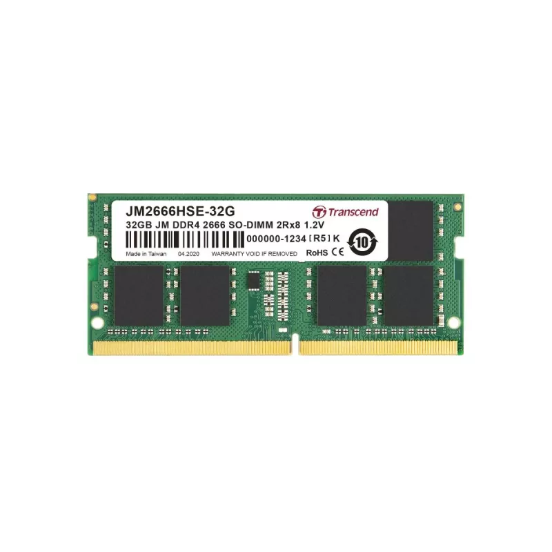 TRANSCEND 32GB Jetram DDR4 2666MHz So-DIMM 2rx8 1.2v