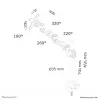 Neomounts FPMA-D935G Uchwyt do monitora 10-30 cali, montaż przez otwór, 10 kg, 25,4 cm (10 cali), 76,2 cm (30 cali), 100 x 100 mm, srebrny