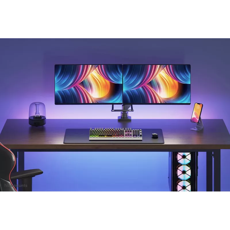 Neomounts NM-D775DXBLACK Uchwyt do monitora 10-32 cala - sprężyna gazowa - Topfix - ogranicznik 180°