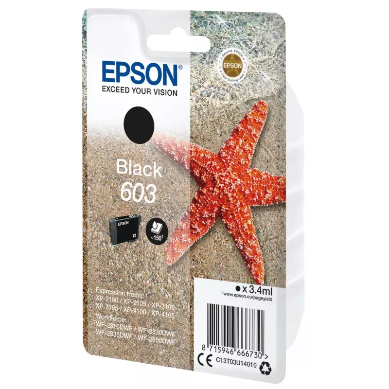 Epson C13T03U14020 wkład atramentowy 1 szt. Oryginalny Standardowa wydajność Czarny