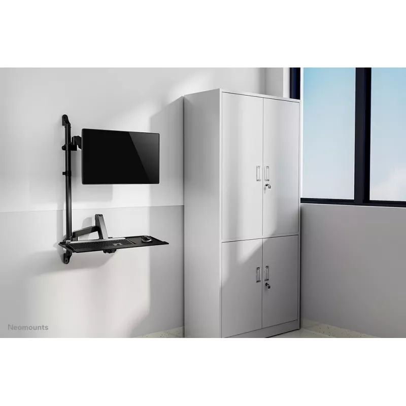 Wall Mounted Sit-Stand Workstation Neomounts WL90-325BL1 max weight 9 kg