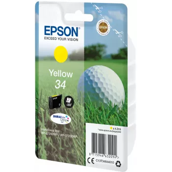 Epson Golf ball Singlepack żółty 34 DURABrite Ultra Ink