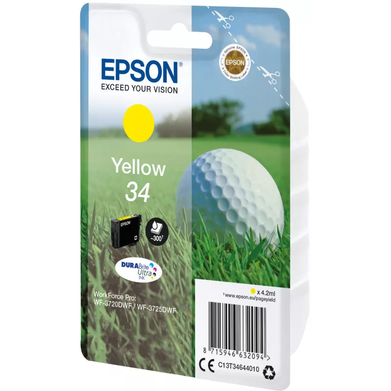 Epson Golf ball Singlepack żółty 34 DURABrite Ultra Ink