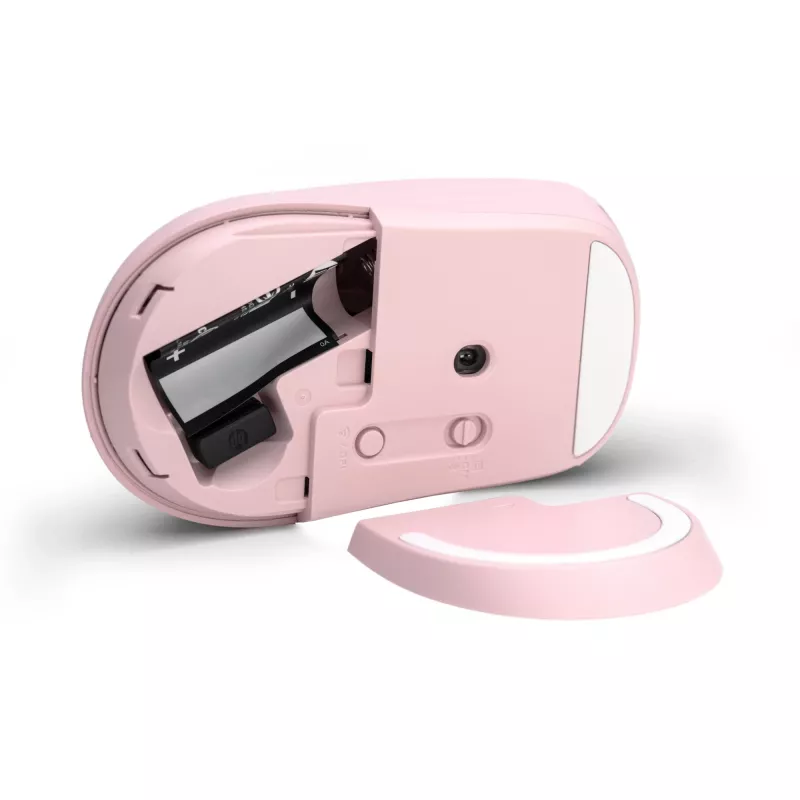 Mysz bezprzewodowa HP 400 Quiet Pink, oburęczna, RF + Bluetooth, 6000 DPI, różowa