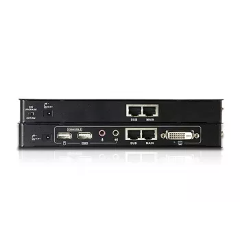 Przedłużacz KVM ATEN USB DVI z audio i RS-232 (60 m), Nadajnik i odbiornik, Przewodowy, 60 m, Cat5, Cat5e, 1920 x 1200 pikseli, 1920 x 1200, 1024 x 768