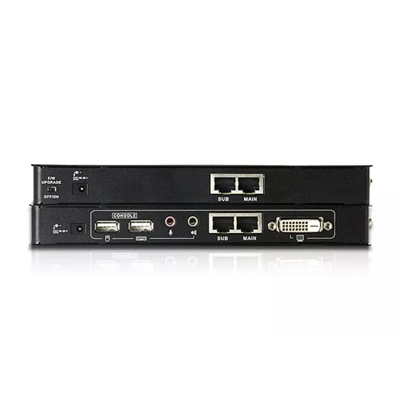 Przedłużacz KVM ATEN USB DVI z audio i RS-232 (60 m), Nadajnik i odbiornik, Przewodowy, 60 m, Cat5, Cat5e, 1920 x 1200 pikseli, 1920 x 1200, 1024 x 768