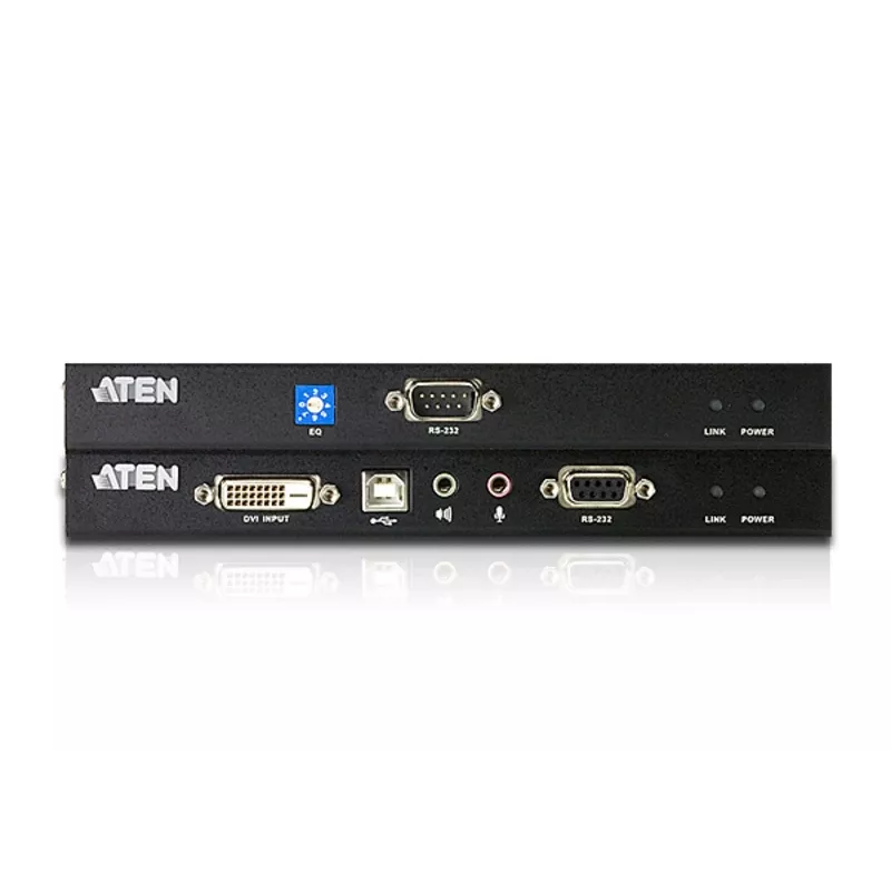 Przedłużacz KVM ATEN USB DVI z audio i RS-232 (60 m), Nadajnik i odbiornik, Przewodowy, 60 m, Cat5, Cat5e, 1920 x 1200 pikseli, 1920 x 1200, 1024 x 768